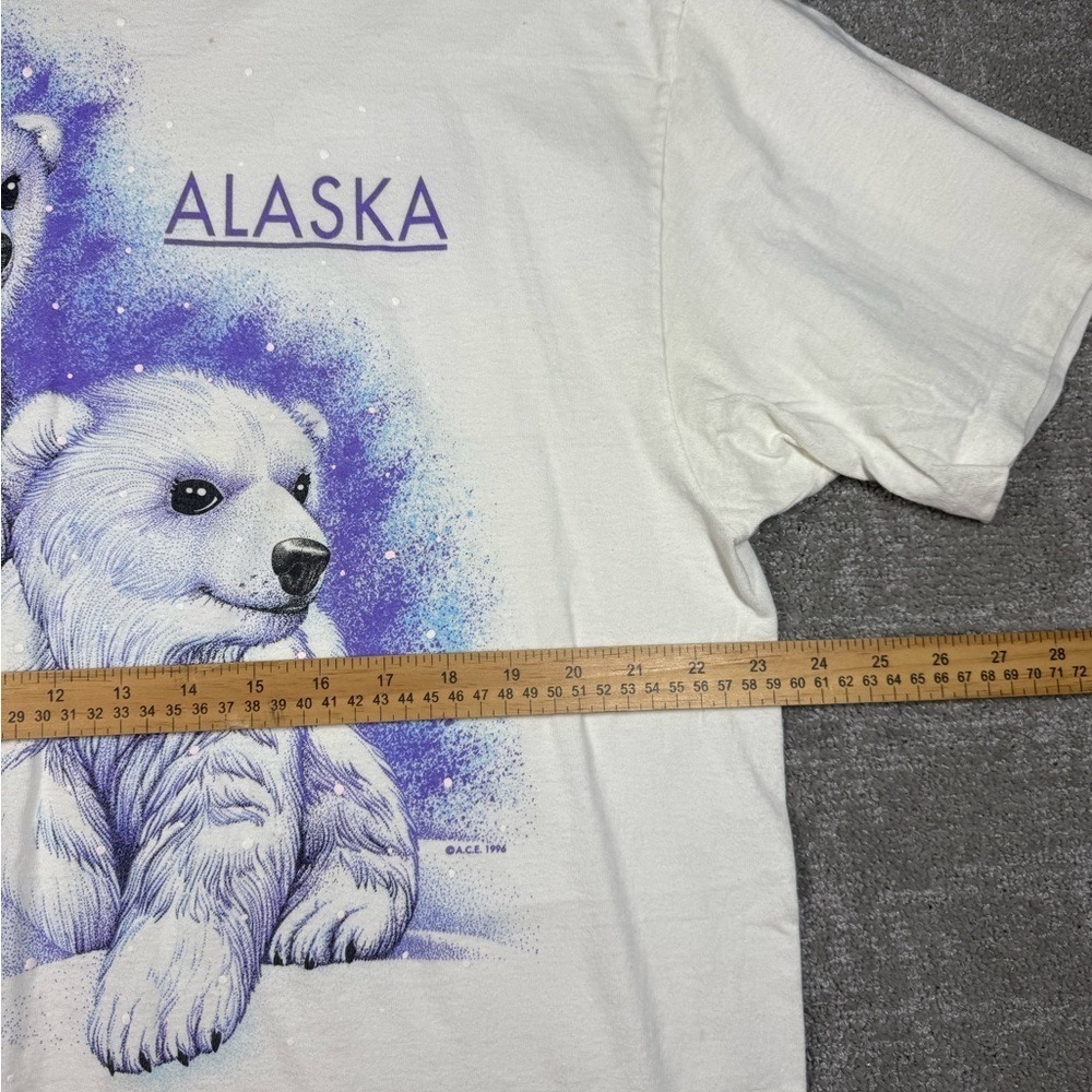 Vintage Alaska Baby Polar Bear Single Stitch T Shirt Nature Read Below - Picture 3 of 8